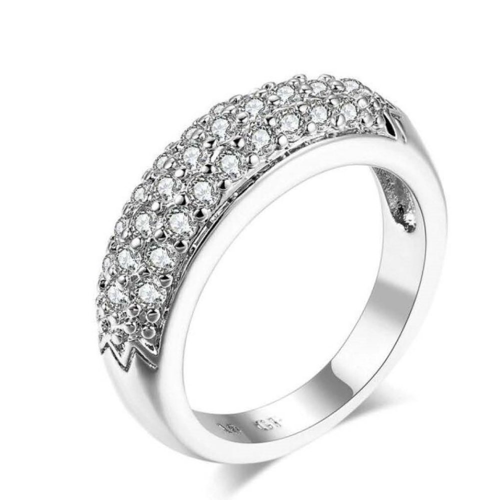 Kayla Pave Wedding Band with AAA CZ Diamonds
